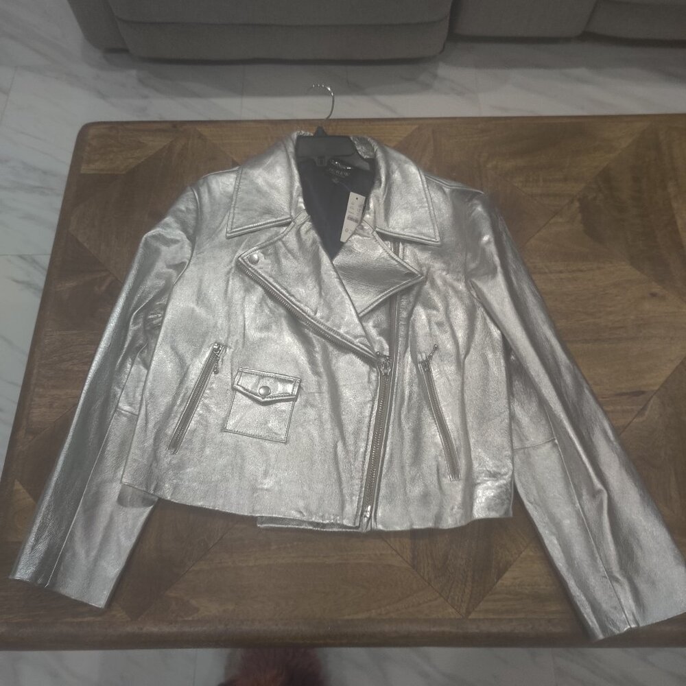 J. Crew leather jacket size XL New $1498.00